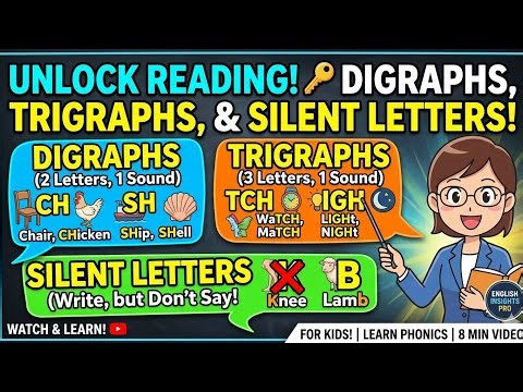 Digraphs, Trigraphs & Silent Letters in English | Complete Phonics Guide | English Insights Pro