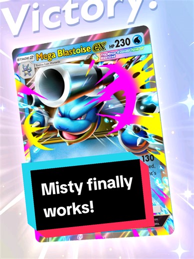 Misty finally works! Blastoise blasts away fire deck! #megablastoise #pokemontcgpocket #pokemon #fyp #entei