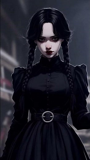 What If Wednesday Addams Was Anime? 🖤✨🎀