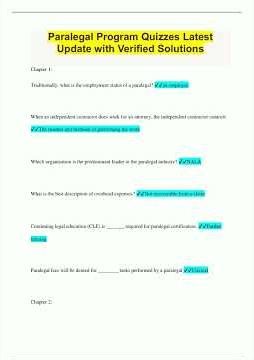 Paralegal Program Quizzes Latest Update with Verified Solutions1072