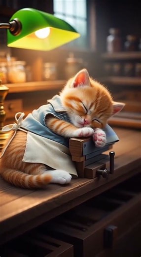 A Sleepy Kitten – is working as a Antique Restorer