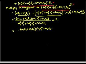 The Theory of Optimal Portfolio Weights: Part 2