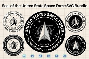 Seal of the United States Space Force SVG Bundle, U.S. Space Force Emblem Svg, United States Space Force Logo, Cricut & Silhouette Cut Files - Etsy