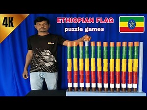 ETHIOPIAN Flag Colours Cylinder Matching Game Challenge videos | Memory Power Test