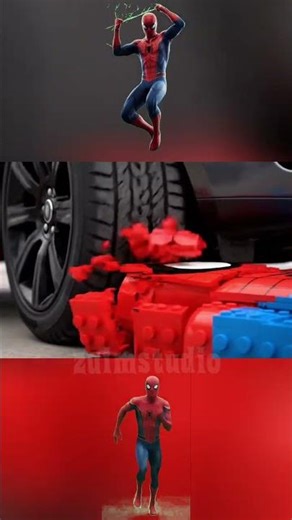 Spiderman lego chrushes by th range over #asmrvideo #lego