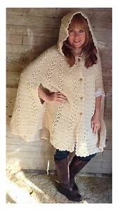 2.7K views · 31 reactions | All you need is a worsted weight yarn of your choice to achieve the style you desire. With one size fits most, this pattern is ideal for all body types. https://www.maggiescrochet.com/collections/vintage-crochet-fashion/products/long-hooded-cape-crochet-pattern | Maggie's Crochet | Facebook