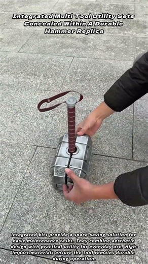 Integrated Multi Tool Utility Sets Concealed Within A Durable Hammer Replica