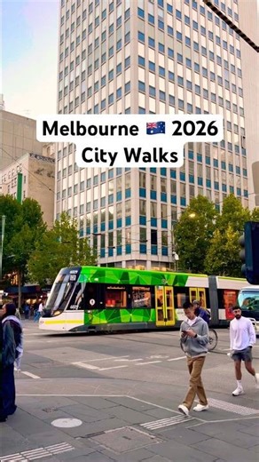 Melbourne Australia 2026, Trams #walkingtour #virtualtour #travelmelbourne