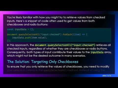 How to Get the Values of Multiple Checkboxes Without Including Radio Buttons