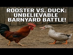 Rooster vs. Duck: Unbelievable Barnyard Fight Caught on Camera!