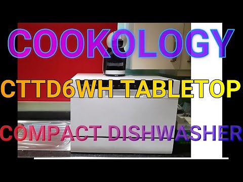 Cookology CTTD6WH Compact Table Top Dishwasher, 6 place settings