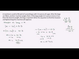 Word Problems Leading to Absolute Value Equations
