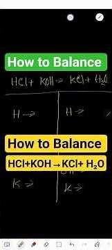 How to Balance HCl + KOH → KCl + H₂O | Acid-Base Neutralization Reaction Explained