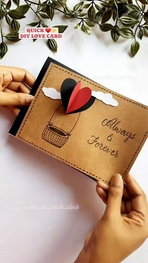 QUICK DIY LOVE CARD ❤️ #diygifts #diygiftideas #giftideas #handmadegifts #holidaygifts #papercrafting #handmadewithlove #lovecards #tutorial #diy #diyprojects | Handmade cards ideas
