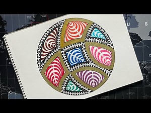 Zendoodle Art | Step by Step zendoodle art for beginners | Colorful and easy mandala drawing