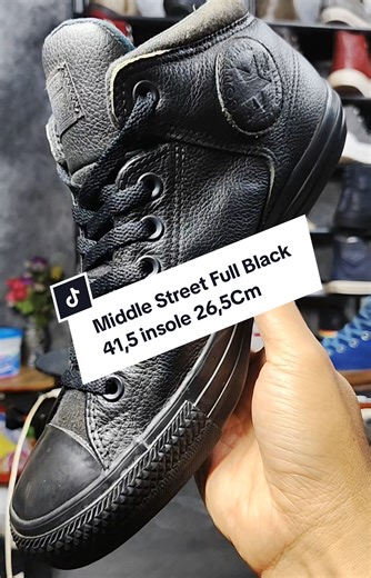 Converse CT Street middle full Black Leather Size 41,5 insole 26,5Cm Detail/Pemesanan Inbox Fast Response WA No Yang ada Di BIO @aseseconss @asese.cons2 @asese.store #converse #ctas #chucktaylor #sepatuconverse #converseallstar