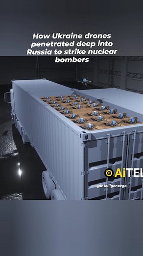 IntelligenceGo | How Ukrainian drones penetrated deep into Russia to strike nuclear bombers. Ukrainian engineers built mobile drone-launching systems... | Instagram