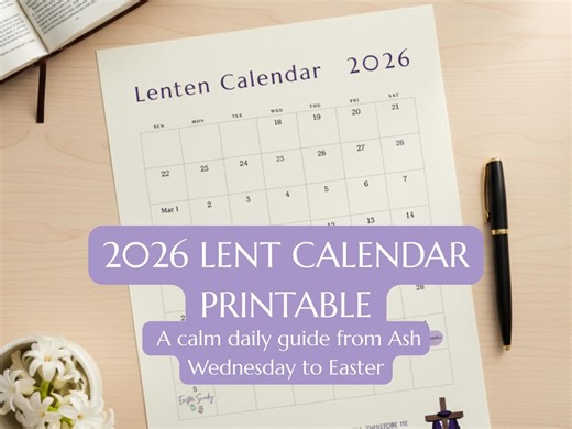 2026 Lent Calendar Printable | Lenten Prayer & Reflection Challenge | Christian Catholic Lent Guide PDF | Ash Wednesday to Easter - Etsy Israel