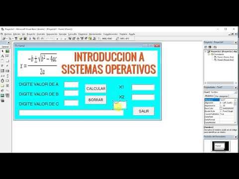 calculadora ecuaciones cuadráticas visual basic