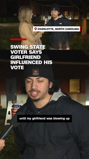 CNN's Brianna Keilar interviews a North Carolina voter who says he wasn't going to vote until his girlfriend intervened. Follow the election live as results come in: https://cnn.it/3YSaCWe | CNN International