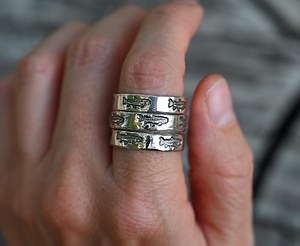 Silver Trout Fish Ring - Etsy