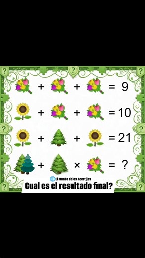 Ejercitando tu mente. Probando capacidad matemática que tan genio eres. Cual es el resultado? #elmundodelosacertijos #adivinanzas #retos #acertijos #retoselmundodelosacertijos | El Mundo de los Acertijos