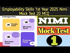 Employability Skills ITI 1st Year 2025 |Nimi Mock Test 20 Mcq |Nimi Mock Test - 1 |ITI Cbt Exam 2025