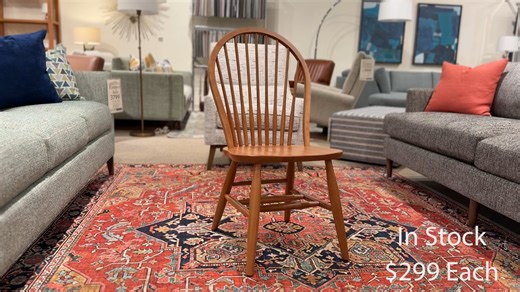 Our American Cherry dining chairs are handcrafted in a small Amish workshop and finished with a soft low-sheen lacquer built to last for decades. And the best part? They’re in stock now at our Northampton and Maynard showrooms. Come sit, feel the craft, and see the difference real wood makes #solidwoodfurniture #americanmade #newenglandhome #massachusettslocal #interiordesign #homeinspiration #craftedwithcare #madeinmassachusetts #homefurniture @massachusetts @northamptonma @discovermaynard @new