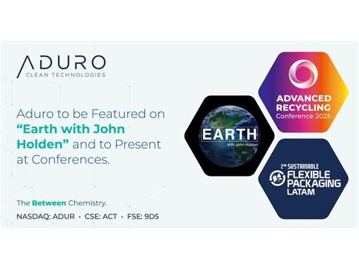 Aduro Clean Technologies to be Featured on "Earth with John Holden"