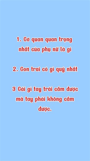 3 Câu hỏi ngắn hack não #block