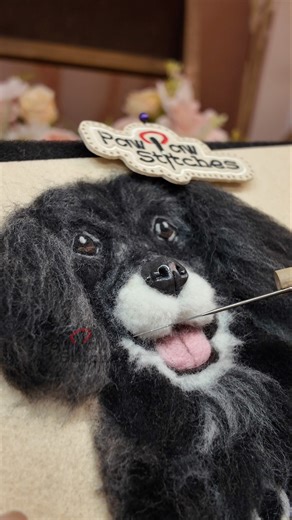 This is not just a simple portrait; it uses wool to recreate your most authentic touch.#woolfelt