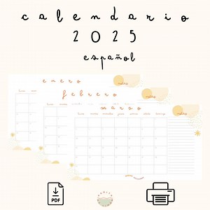 Printable 2025 Calendar - Etsy