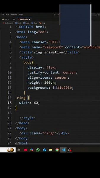 loading Circle Animation in html css #coding #webdevelopment