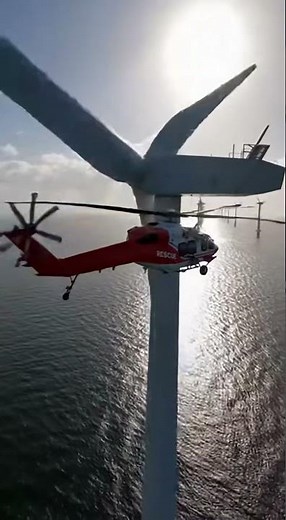 Helicopter vs Wind Turbine… This Got Way Too Close