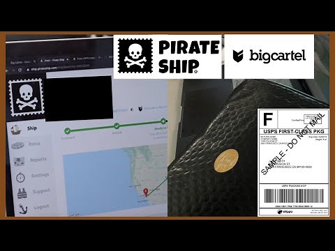 How I print shipping labels, package and ship with Big Cartel Using Pirate Ship