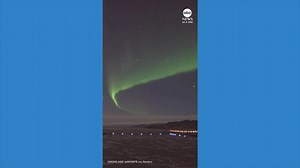 Northen lights shimmer is skies over Greenland