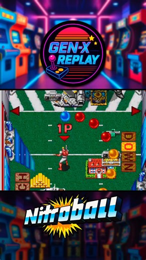Gen-X REPLAY on Instagram: "Nitroball (1992, Data East) is a wild run-and-gun shooter built like a futuristic pinball arena. Smash through enemy waves, trigger scoring targets, bounce off bumpers and even transform into a pinball yourself after special power-ups. Fast, flashy and uniquely chaotic. #NitroBall #RetroGaming #ArcadeLegends #PixelPower #GameHistory Legal Disclaimer: “This video shows gameplay footage of Nitro Ball (Arcade Version). All rights to its graphics, music, design and charac