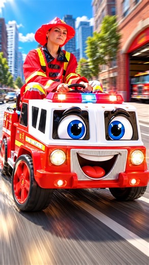 The Fire Truck Rushes to the Rescue! #automobile #toys #funny