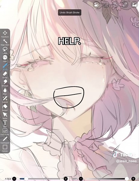 Yall ive been stuck on drawing her mouth since yesterday💀 #ibispaint #ibispaintx #digitalart #pjsk #ena5