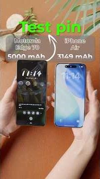 Test pin 2 chiếc ĐIỆN THOẠI MỎNG: iPhone Air & Motorola Edge 70 #shorts