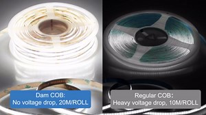 Dimmable COB Led Strip Lights for Bedroom with Dam-Process 24V 6500K 100FT 480LED/M Super Bright White Bluetooth Flexible COB LED Tape Lights with Remote Cold White for Cabinet Home Lighting 30M/2roll