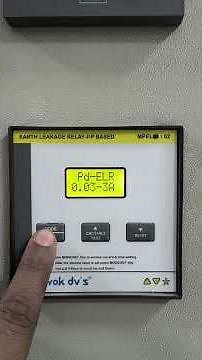 ELR-Earth leakage Relay #ELR #relay #earthrelay #earthlekagerelay #electrical
