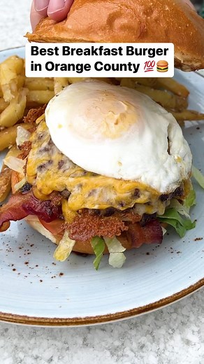 Trying Orange County’s ultimate Breakfast Burger at Orange Hill Restaurant 💯🍔🔥 #breakfast #burger | Foodbeast