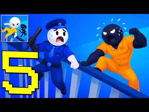 Prison Escape 3D - Jailbreak - Gameplay Walkthrough Part 5 - Fighting, Running Escape(Android,iOS)