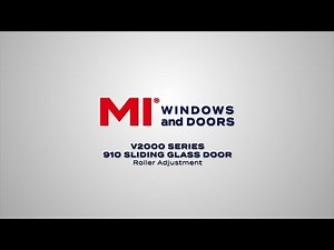 How To Adjust the Rollers on a V2000 Series 910 Sliding Glass Door