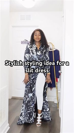 Stylish styling tip for a slit dress|#affordablefashion #fashionhack #stylehacks #stylingtips