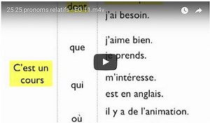 Les pronoms relatifs en vidéo