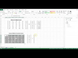 Solving System of Equations Using Excel - Six Unknowns
