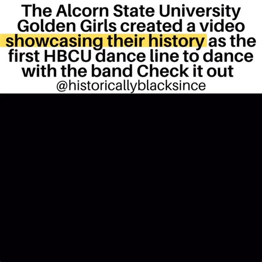8.8K views · 2.4K reactions | The Alcorn State University Golden Girls were the first HBCU dance line to dance with the band. Checkout this dope video they created paying homage to their history , for homecoming week ! @worldrenownedgoldengirls1968 (Shot and produced by @mfcoolproductions ) . . . #hbcu #historicallyblacksince #hbcudance #blackexcellence #alcornstateuniversity | Historically Black Since | Facebook