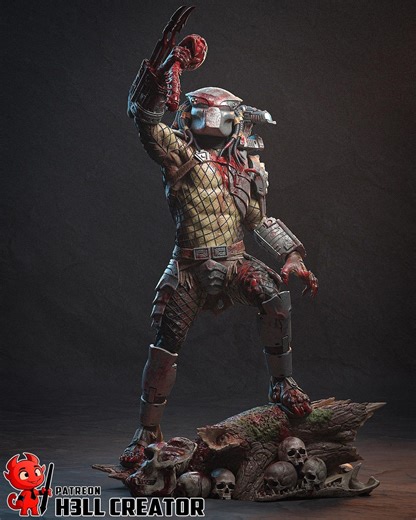 Predator Hunter Statue | Hand Painted Yautja Figure | Sci-fi Horror Movie Collector Art - Etsy